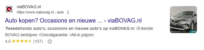 AggregateRating structured data.