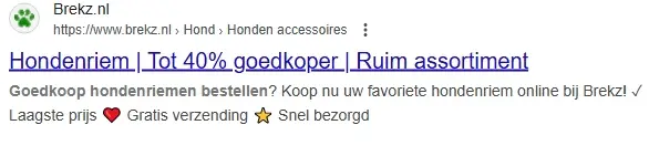 Breadcrumbs als structured data.