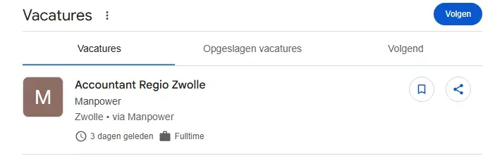Voorbeeld structured data jobposting.